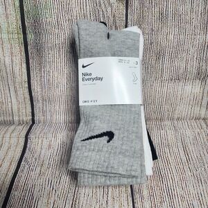 Nike Unisex-adult Nike Everyday Cushion Crew 3 Pairs SX7664-901 Large Multicolor